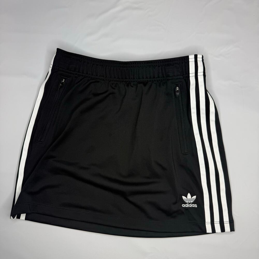 Adidas Originals Firebird Skirt Girls M Black Trefoil 3 Stripe NWT JD5824